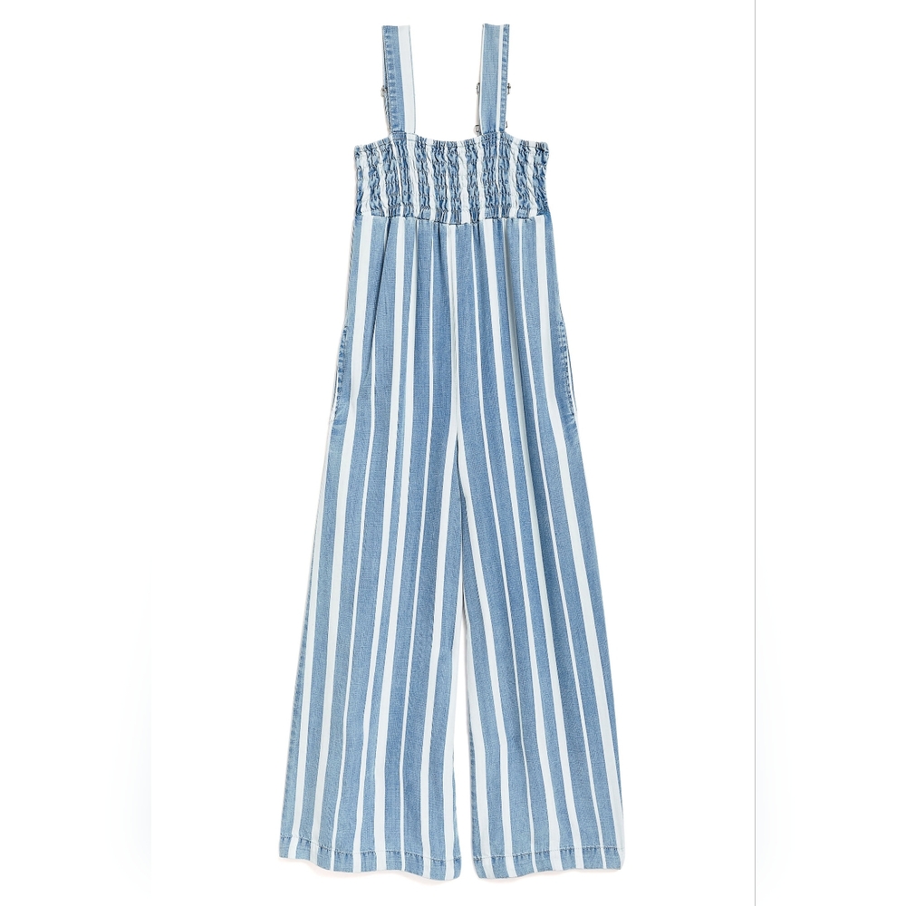 Striped Blue and White Jumpsuit